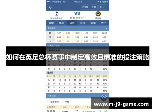 如何在英足总杯赛事中制定高效且精准的投注策略