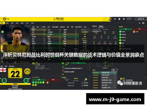 深析贝林厄姆战比利时世俱杯关键数据的战术逻辑与价值全景洞察点